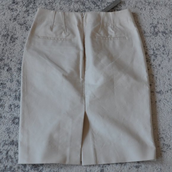 J Crew No2 Pencil Skirt Off White Stretch Womens Size 0 New - Picture 3 of 13